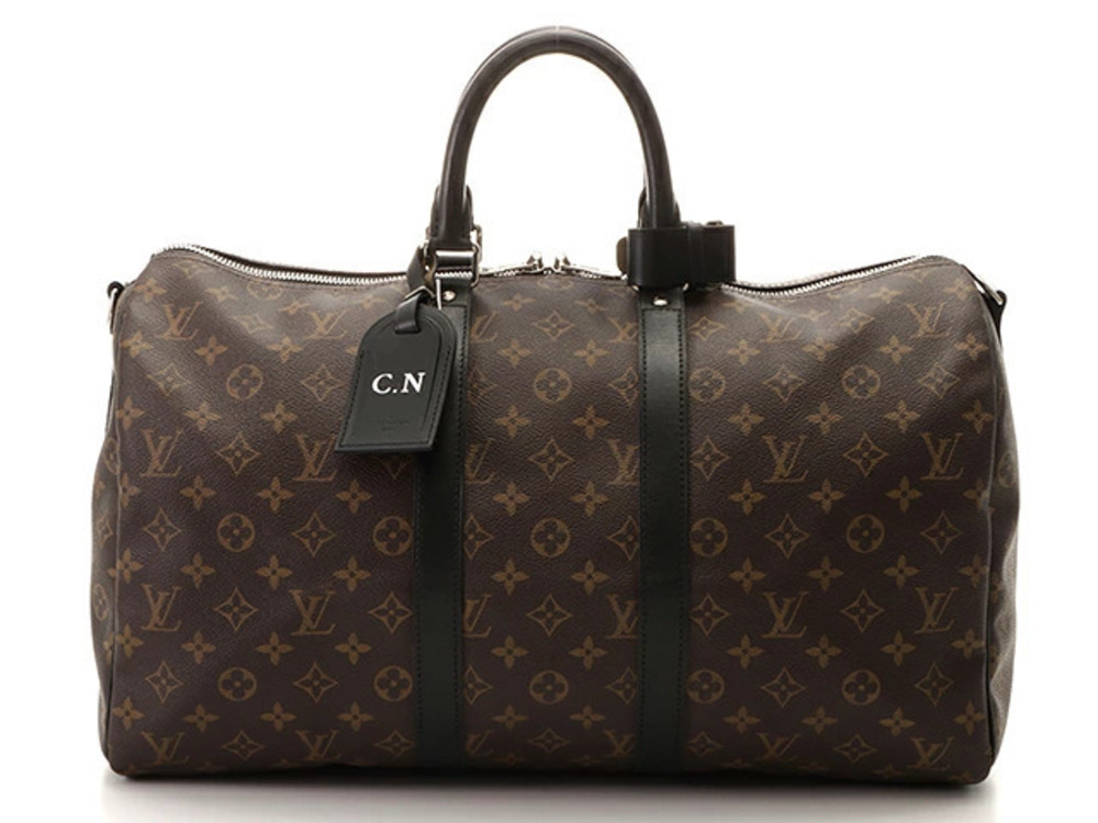 Louis Vuitton Boston Bag Keepall Bandouliere Monogram Macassar Brown
